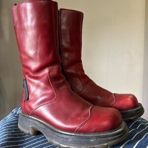 Dr. Martens Red Leather Men's Boots